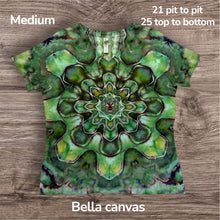 Load image into Gallery viewer, Ladies Medium Tshirt, mandala tie dye
