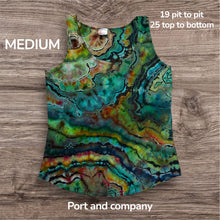 Load image into Gallery viewer, Ladies Medium tank,  reverse tie dye
