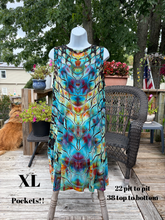 Load image into Gallery viewer, Ladies XL dress, reverse tie dye
