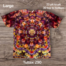 Load image into Gallery viewer, Large Tshirt, mandala tie dye

