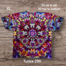 Load image into Gallery viewer, XL Tshirt, mandala tie dye

