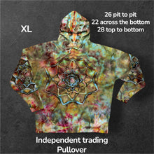 Load image into Gallery viewer, XL pullover hooded sweatshirt, mandala tie dye
