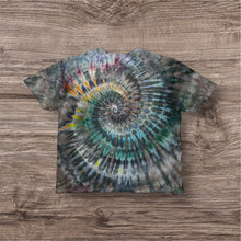 Load image into Gallery viewer, 2XL vneck Tshirt, spiral tie dye
