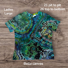 Load image into Gallery viewer, Ladies Large Tshirt,  reverse tie dye
