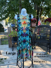 Load image into Gallery viewer, Ladies large dress, reverse tie dye
