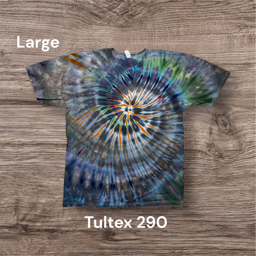 Large Tshirt, spiral tie dye