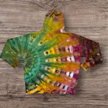 Load image into Gallery viewer, 3XL zipper hooded sweatshirt, sunburst tie dye
