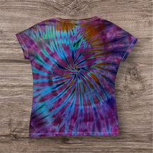 Load image into Gallery viewer, Ladies Small Vneck , spiral  tie dye
