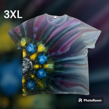 Load image into Gallery viewer, Adult 3XL Tshirt, mandala gravity tie dye
