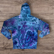 Load image into Gallery viewer, Large zipper hooded sweatshirt, geode tie dye
