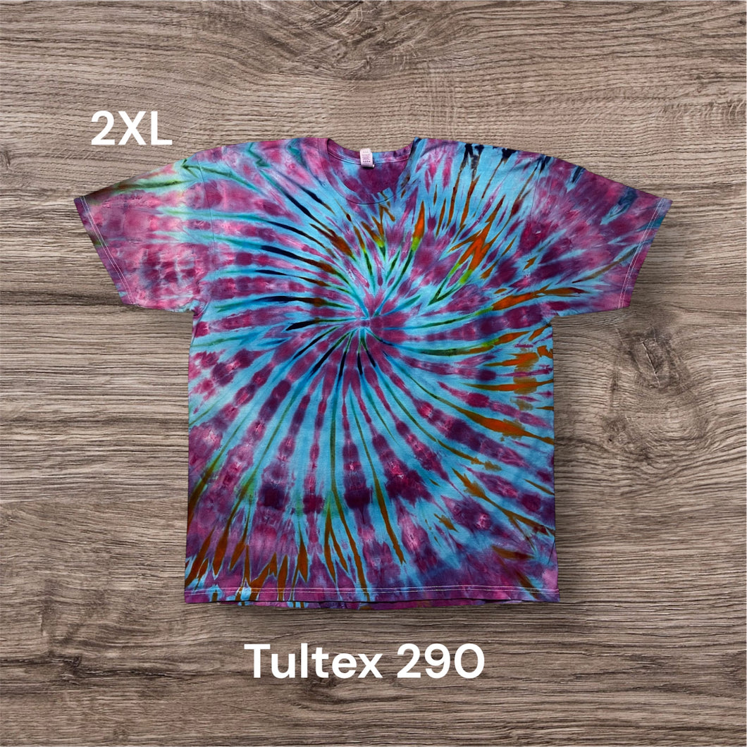 2XL Tshirt, spiral tie dye