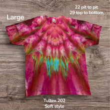 Load image into Gallery viewer, Large Tshirt, tie dye design
