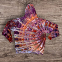 Load image into Gallery viewer, 2xl zipper hooded sweatshirt,  sunburst tie dye
