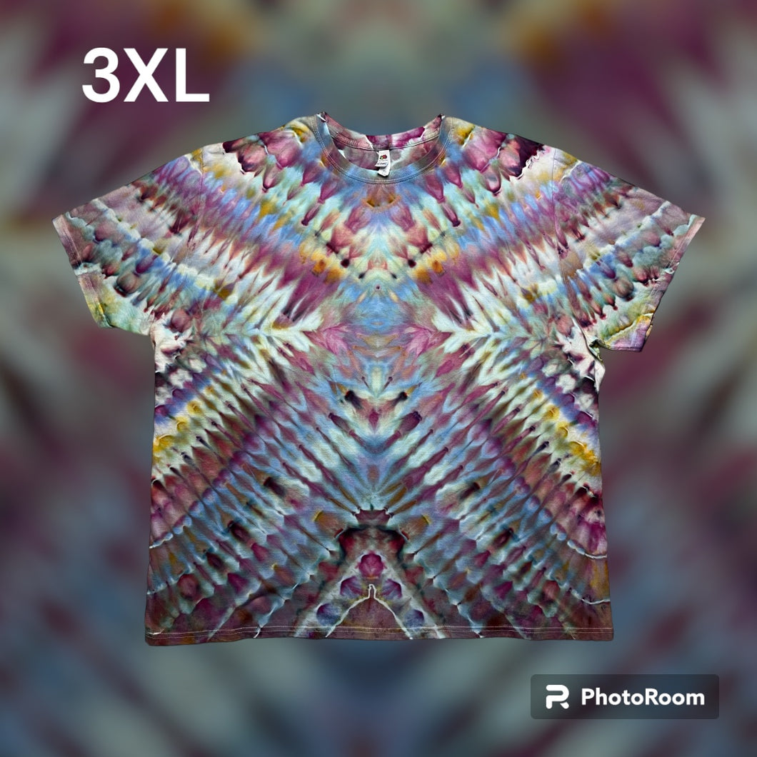 Adult 3XL Tshirt, prism tie dye