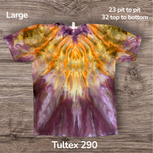Load image into Gallery viewer, Large Tshirt, tie dye design
