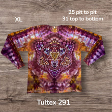 Load image into Gallery viewer, XL long sleeve Tshirt, mandala tie dye
