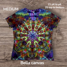 Load image into Gallery viewer, Ladies Medium Tshirt, mandala tie dye
