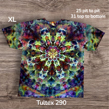 Load image into Gallery viewer, XL Tshirt, mandala tie dye

