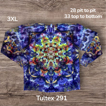 Load image into Gallery viewer, 3XL long sleeve Tshirt, mandala tie dye
