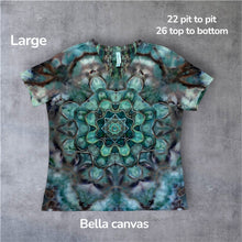 Load image into Gallery viewer, Ladies Large Tshirt, mandala tie dye
