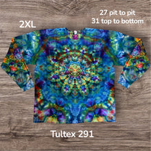Load image into Gallery viewer, 2XL long sleeve Tshirt, mandala tie dye
