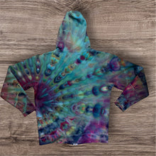 Load image into Gallery viewer, Medium zipper hooded sweatshirt, sunburst tie dye
