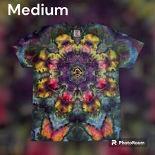 Load image into Gallery viewer, Adult Medium Tshirt,  mandala tie dye design
