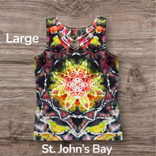 Load image into Gallery viewer, Ladies Large tank, mandala tie dye
