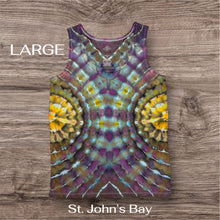 Load image into Gallery viewer, Ladies Large tank, tie dye design

