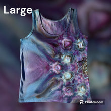 Load image into Gallery viewer, Ladies Large Tank, mandala tie dye design
