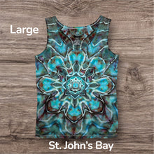 Load image into Gallery viewer, Ladies Large tank, mandala tie dye
