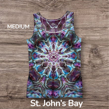 Load image into Gallery viewer, Ladies Medium tank, mandala tie dye
