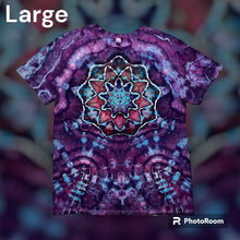 Load image into Gallery viewer, Adult Large Tshirt, mandala tie dye
