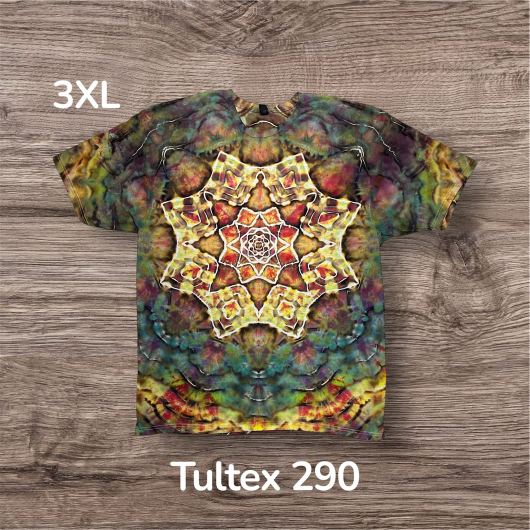 3XL Tshirt, mandala tie dye