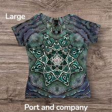 Load image into Gallery viewer, Ladies Large Tshirt, mandala tie dye

