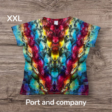 Load image into Gallery viewer, Ladies XXL Tshirt, tie dye design
