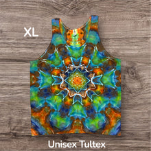 Load image into Gallery viewer, XL unisex tank, mandala tie dye
