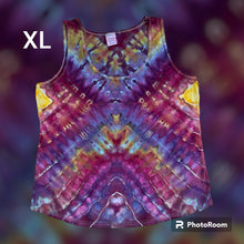 Load image into Gallery viewer, Ladies XL tank, tie dye design
