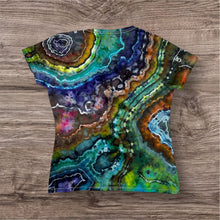 Load image into Gallery viewer, Ladies Medium Tshirt, geode tie dye
