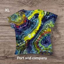 Load image into Gallery viewer, Ladies XL Tshirt,  geode tie dye design
