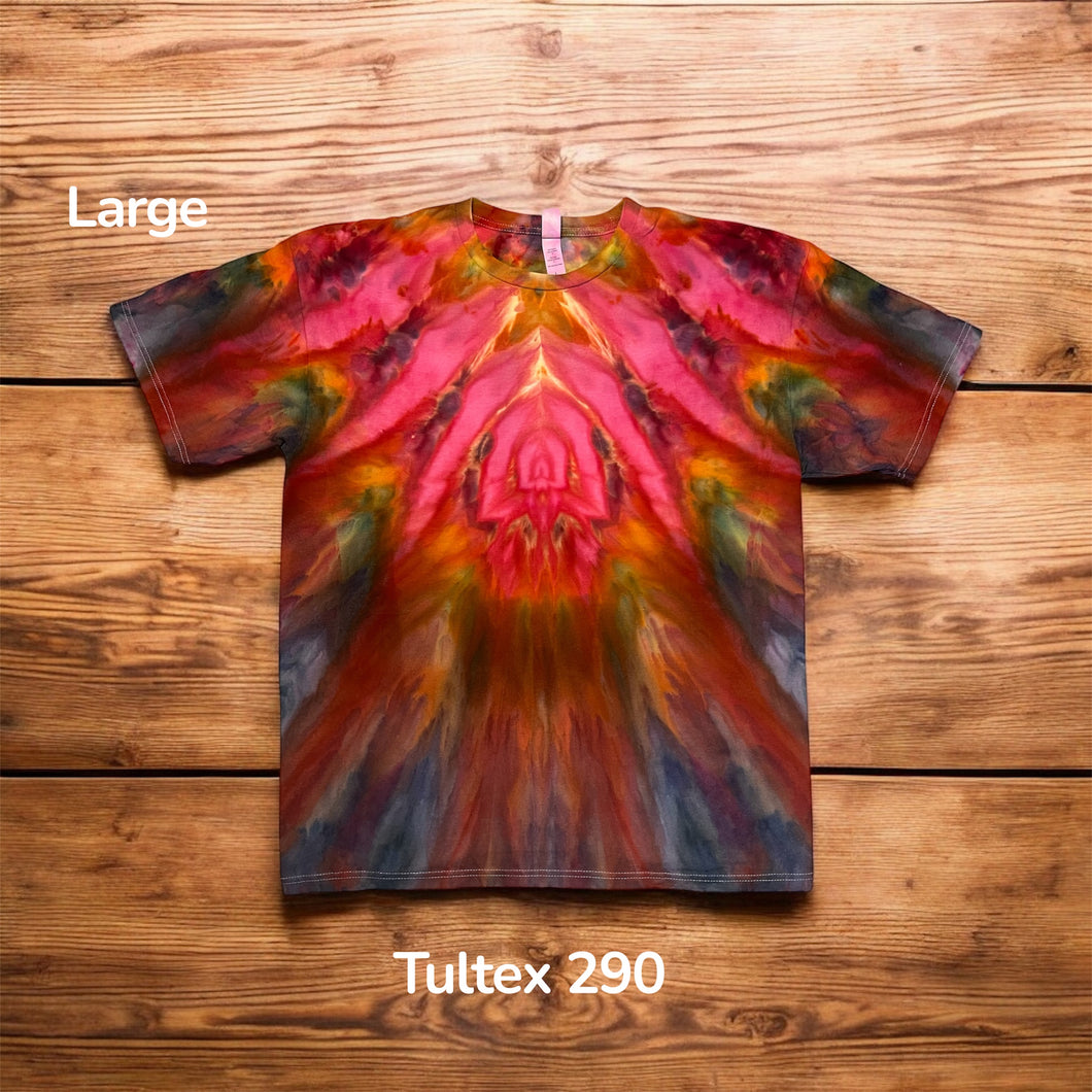 Large Tshirt, tie dye design