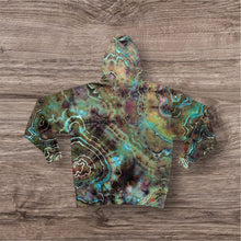 Load image into Gallery viewer, XL pullover hooded sweatshirt, geode tie dye
