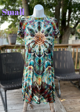 Load image into Gallery viewer, Ladies Small dress, mandala tie dye
