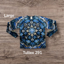 Load image into Gallery viewer, Large long sleeve Tshirt, mandala tie dye
