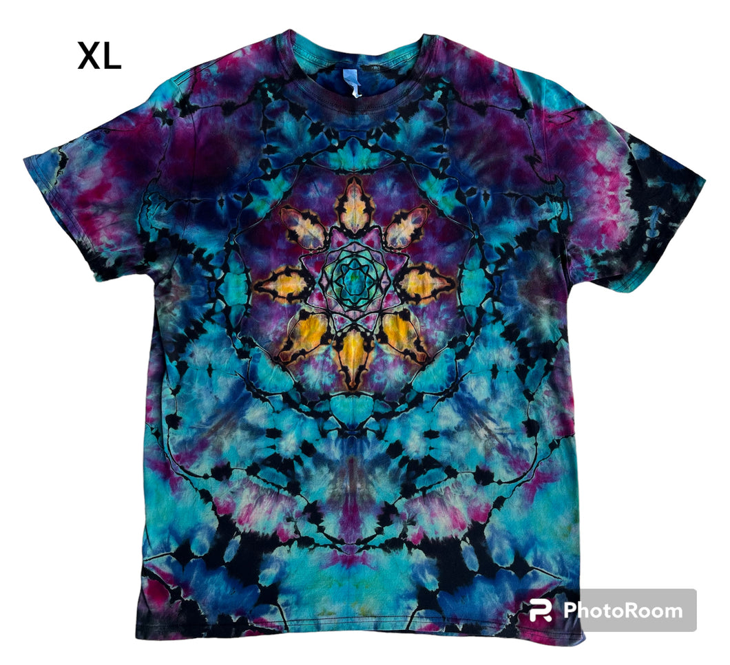 Adult XL Tshirt, reverse tie dye