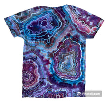 Load image into Gallery viewer, Adult Medium Vneck, mandala geode tie dye
