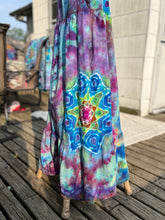 Load image into Gallery viewer, Ladies Large maxi dress, mandala tie dye
