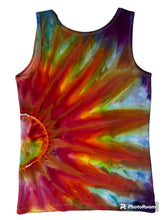 Load image into Gallery viewer, Ladies Medium tank, sunburst tie dye
