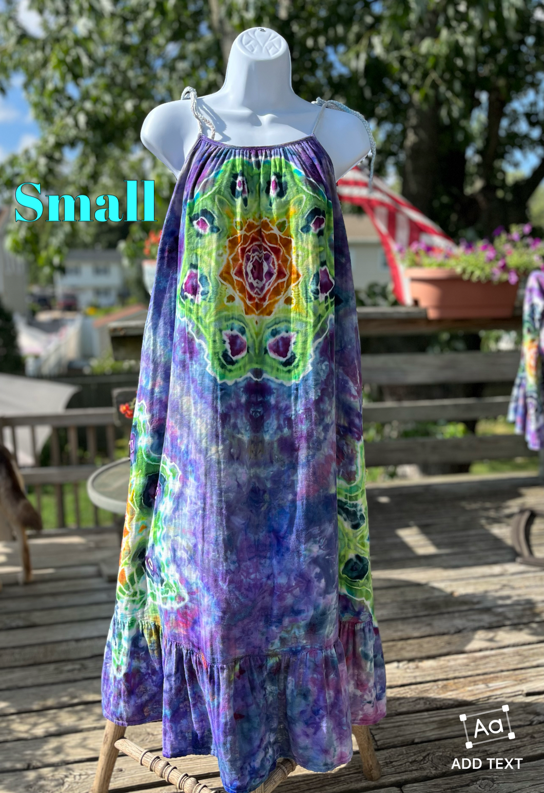 Ladies Small dress, mandala tie dye