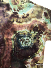 Load image into Gallery viewer, Adult Large pullover hooded sweatshirt, geode tie dye design
